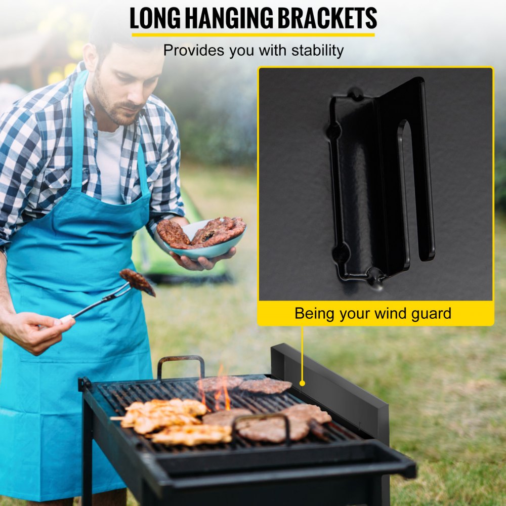 Cubierta de tapa de parrilla VEVOR, funciona con parrilla Blackstone de 36 pulgadas, cubierta de parrilla superior plana de acero al carbono negro con recubrimiento en polvo, cubierta dura de parrilla impermeable con mango resistente al calor