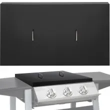 Cubierta de tapa de parrilla VEVOR, funciona con parrilla Blackstone de 36 pulgadas, cubierta de parrilla superior plana de acero al carbono negro con recubrimiento en polvo, cubierta dura de parrilla impermeable con mango resistente al calor