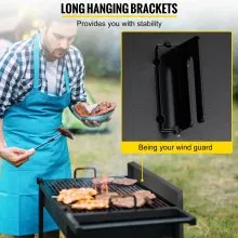 Cubierta de tapa de parrilla VEVOR, funciona con parrilla Blackstone de 36 pulgadas, cubierta de parrilla superior plana de acero al carbono negro con recubrimiento en polvo, cubierta dura de parrilla impermeable con mango resistente al calor