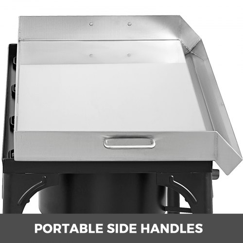 Tuspuzz Parrilla plana de acero inoxidable de 32" x 17" de ancho y estufa de 2 quemadores ajustables alimentada con propano