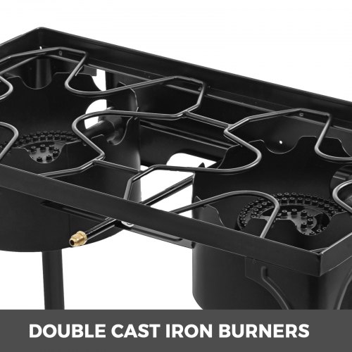 Tuspuzz Parrilla plana de acero inoxidable de 32" x 17" de ancho y estufa de 2 quemadores ajustables alimentada con propano