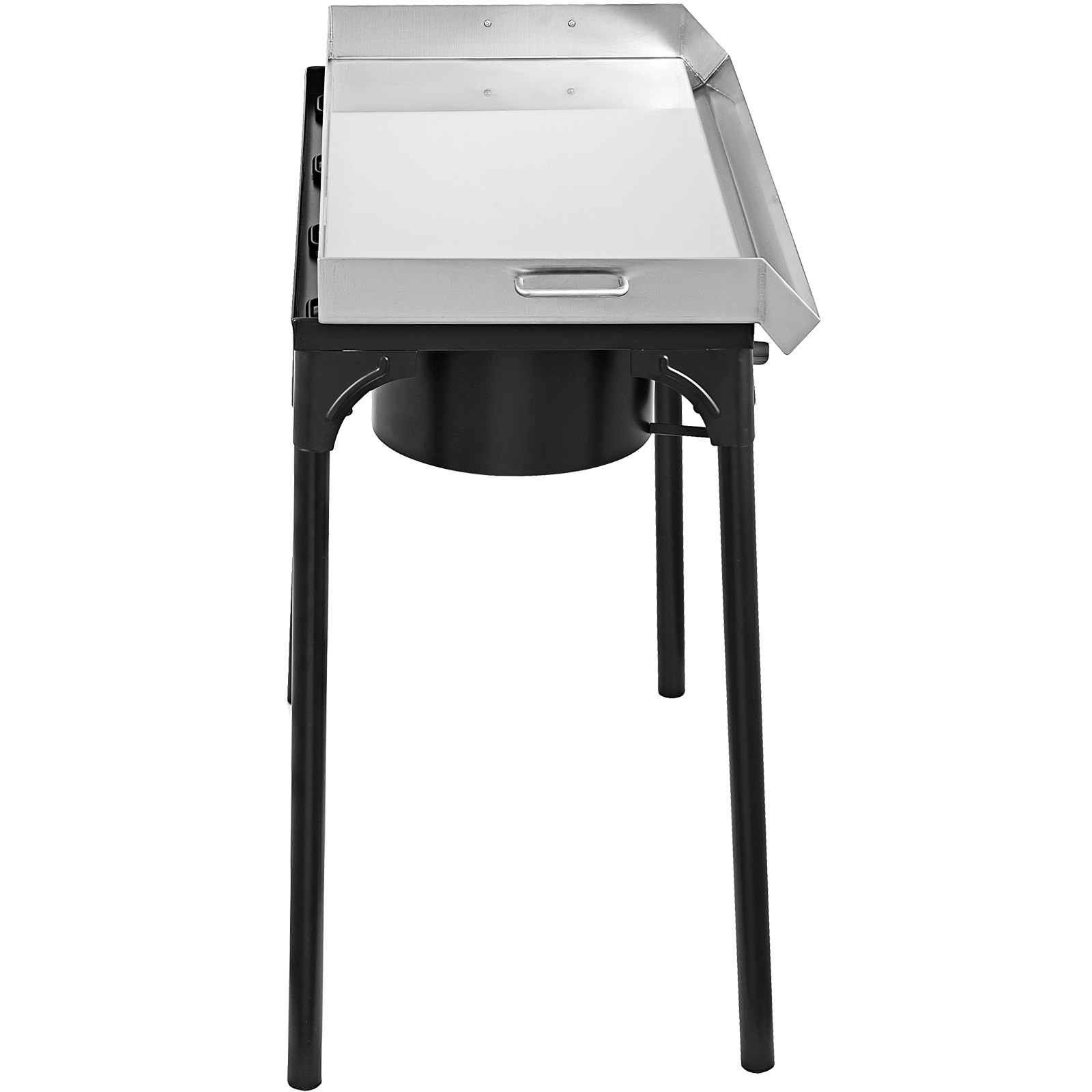 VEVOR Parrilla Eléctrica Parrilla plana de acero inoxidable de 32 x 17 de ancho y estufa de 2 quemadores ajustables alimentada con propano