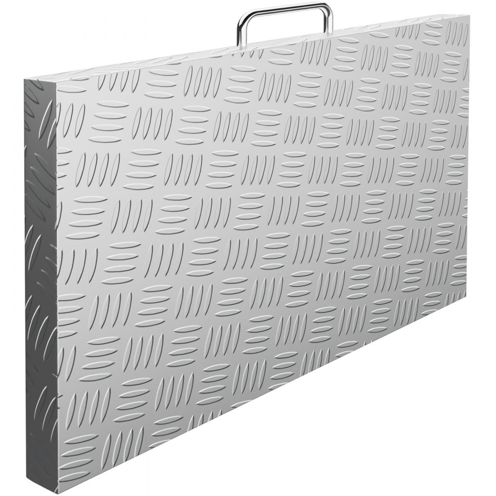 Funda para plancha VEVOR, compatible con plancha Blackstone de 28", ligera, de aluminio con placa de diamante y asa de acero inoxidable para barbacoa al aire libre, color plateado.