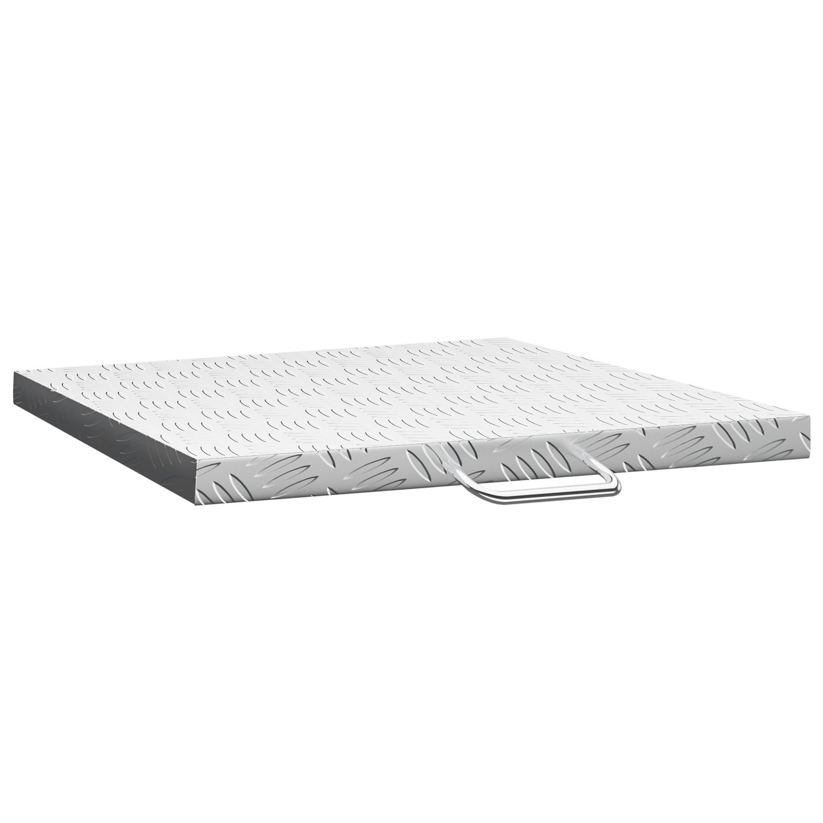 Funda para plancha VEVOR, compatible con plancha Blackstone de 28", ligera, de aluminio con placa de diamante y asa de acero inoxidable para barbacoa al aire libre, color plateado.