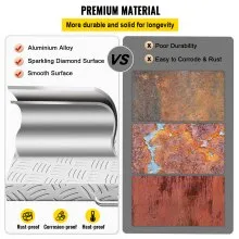 Cubierta de tapa de parrilla VEVOR, funciona con parrilla Blackstone de 36 ", cubierta de parrilla superior plana de acero con placa de diamante de aluminio, cubierta dura de parrilla impermeable con mango resistente al calor
