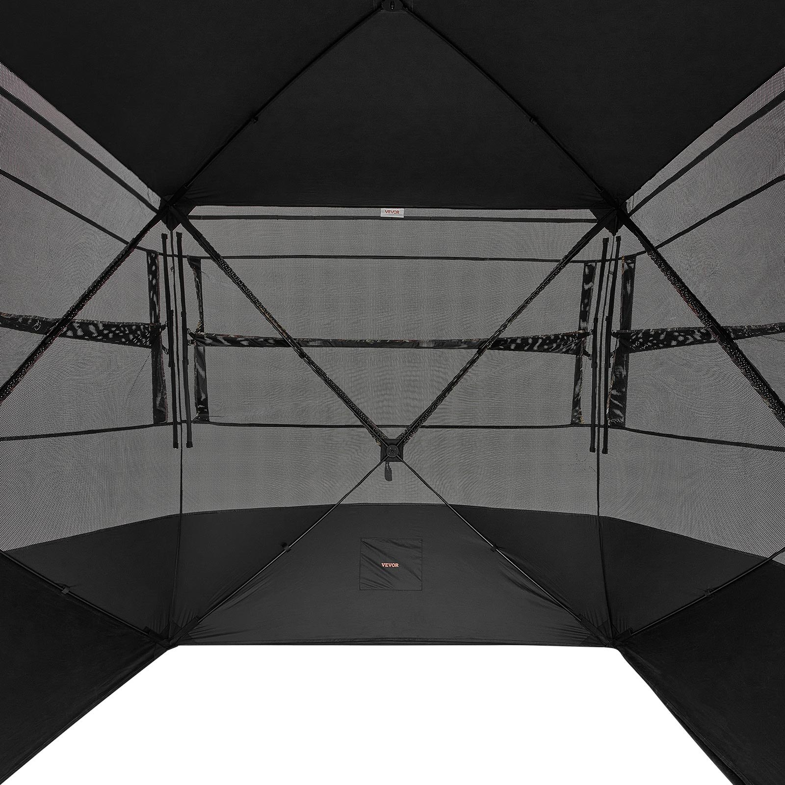 VEVOR - Escondite de caza transparente para 4 o 5 personas con bolsa de transporte, tienda de camuflaje portátil de 270 grados, refugio oculto duradero con puerta y ventana magnéticas silenciosas, para pavos y ciervos