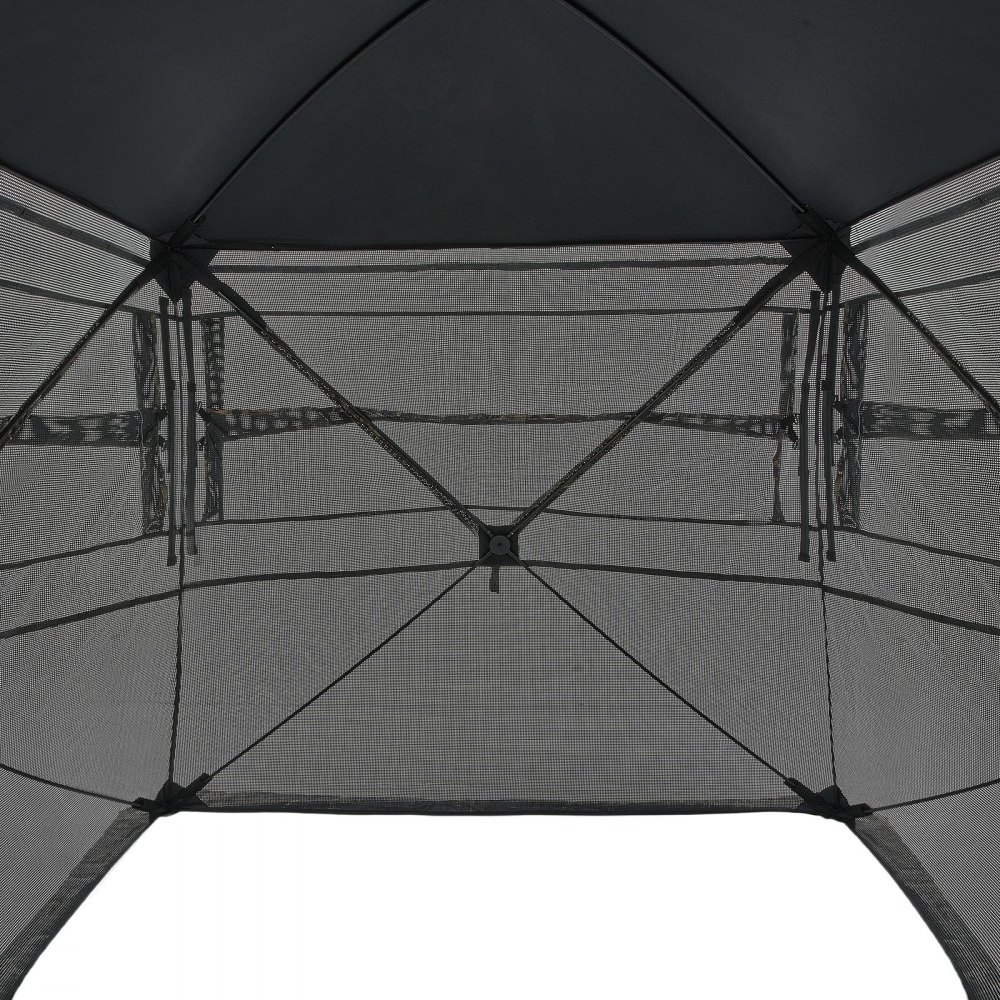 VEVOR Hunting Blind, 270° See Through Ground Blind, 4-5 Person Pop Up Deer Blind for Hunting with Carrying Bag, Portable Resilient Hunting Tent, One-Way See-Through Mesh for Turkey and Deer Hunting