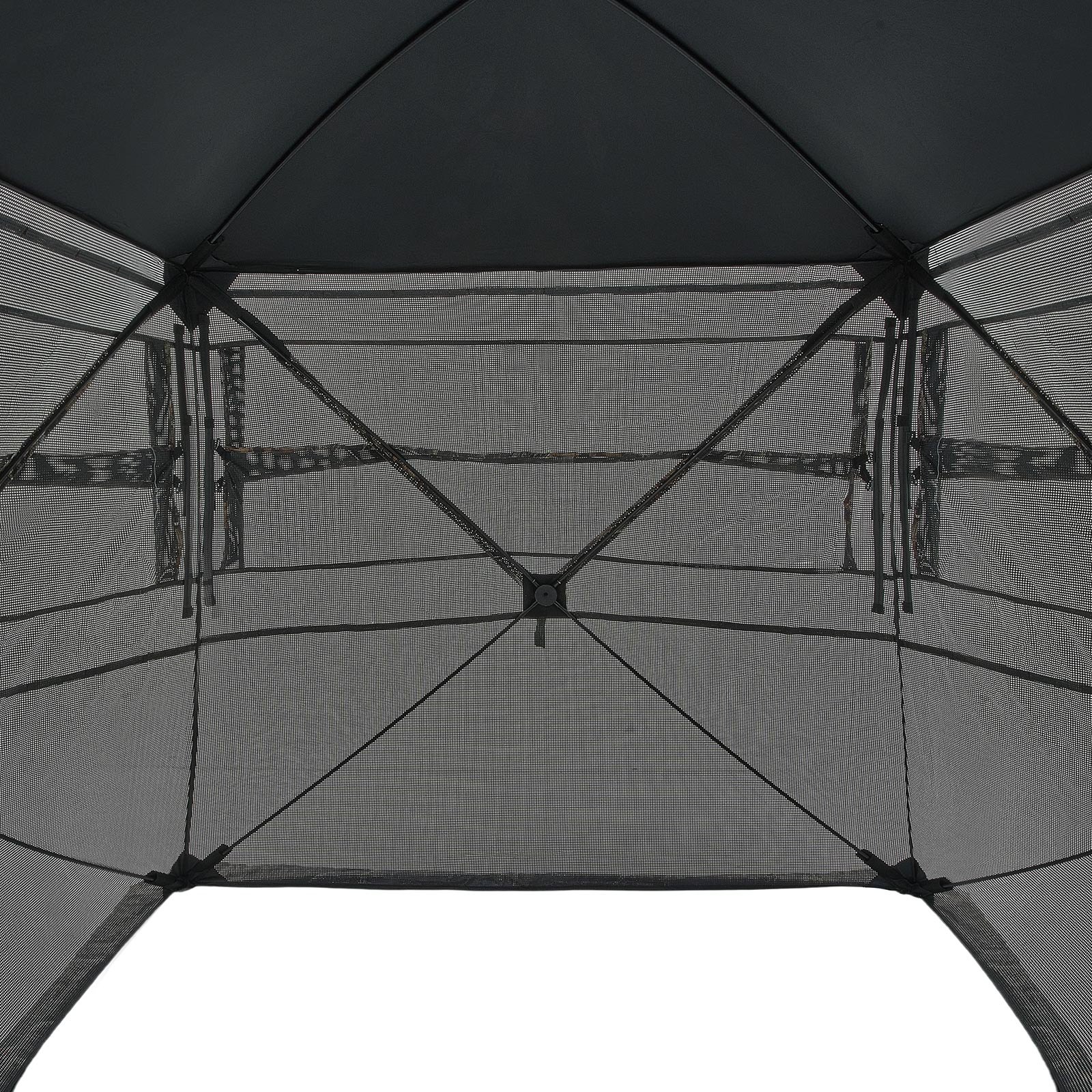 VEVOR Hunting Blind, 270° See Through Ground Blind, 4-5 Person Pop Up Deer Blind for Hunting with Carrying Bag, Portable Resilient Hunting Tent, One-Way See-Through Mesh for Turkey and Deer Hunting