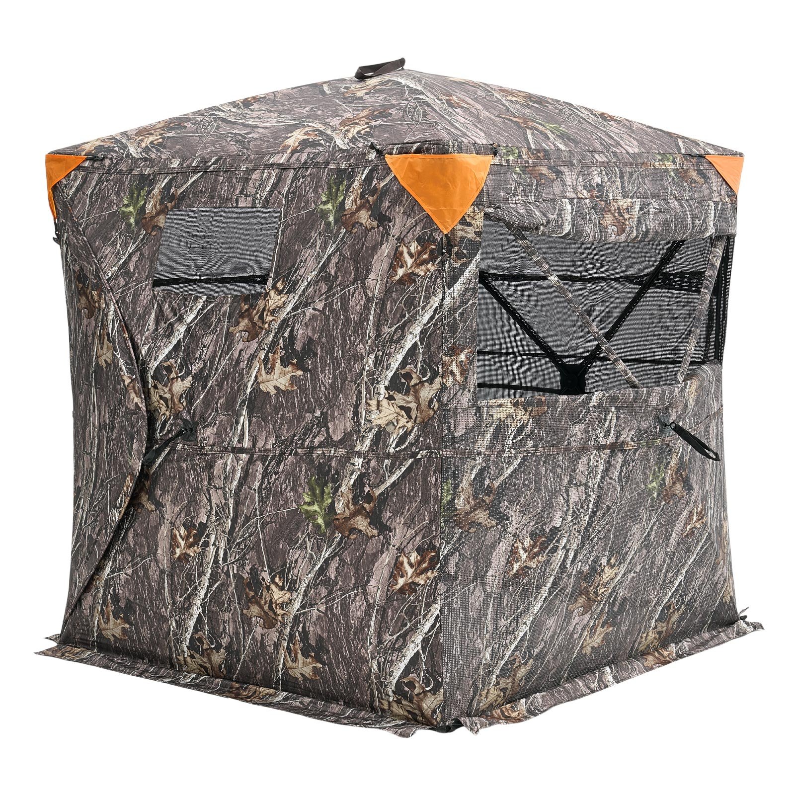 VEVOR Hunting Blind, 270° See Through Ground Blind, 2-3 Person Pop Up Deer Blind for Hunting with Carrying Bag, Portable Resilient Hunting Tent, One-Way See-Through Mesh for Turkey and Deer Hunting
