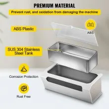 VEVOR Limpiador ultrasónico Máquina de limpieza por ultrasonidos 500ML Blanco para joyería