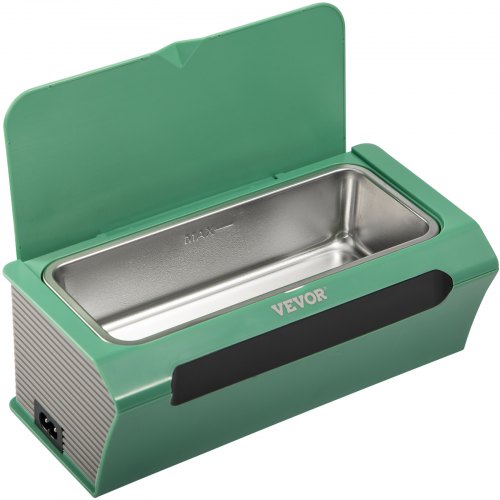 VEVOR Limpiador ultrasónico de joyas, 45 kHz 500 ML, limpiador ultrasónico profesional con control táctil, temporizador digital, cesta de limpieza, máquina de limpieza por ultrasonidos de acero inoxidable para relojes, gafas, verde