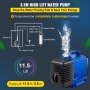 VEVOR VFD CNC Spindle Motor Kits 110V CNC Spindle Motor Kits 2.2KW Motor de husillo refrigerado por agua 400HZ 24000RPM VFD 3HP Bomba de agua 110V 80W Montaje de abrazadera de motor 80mm Tubería de agua 5m para máquina de grabado CNC