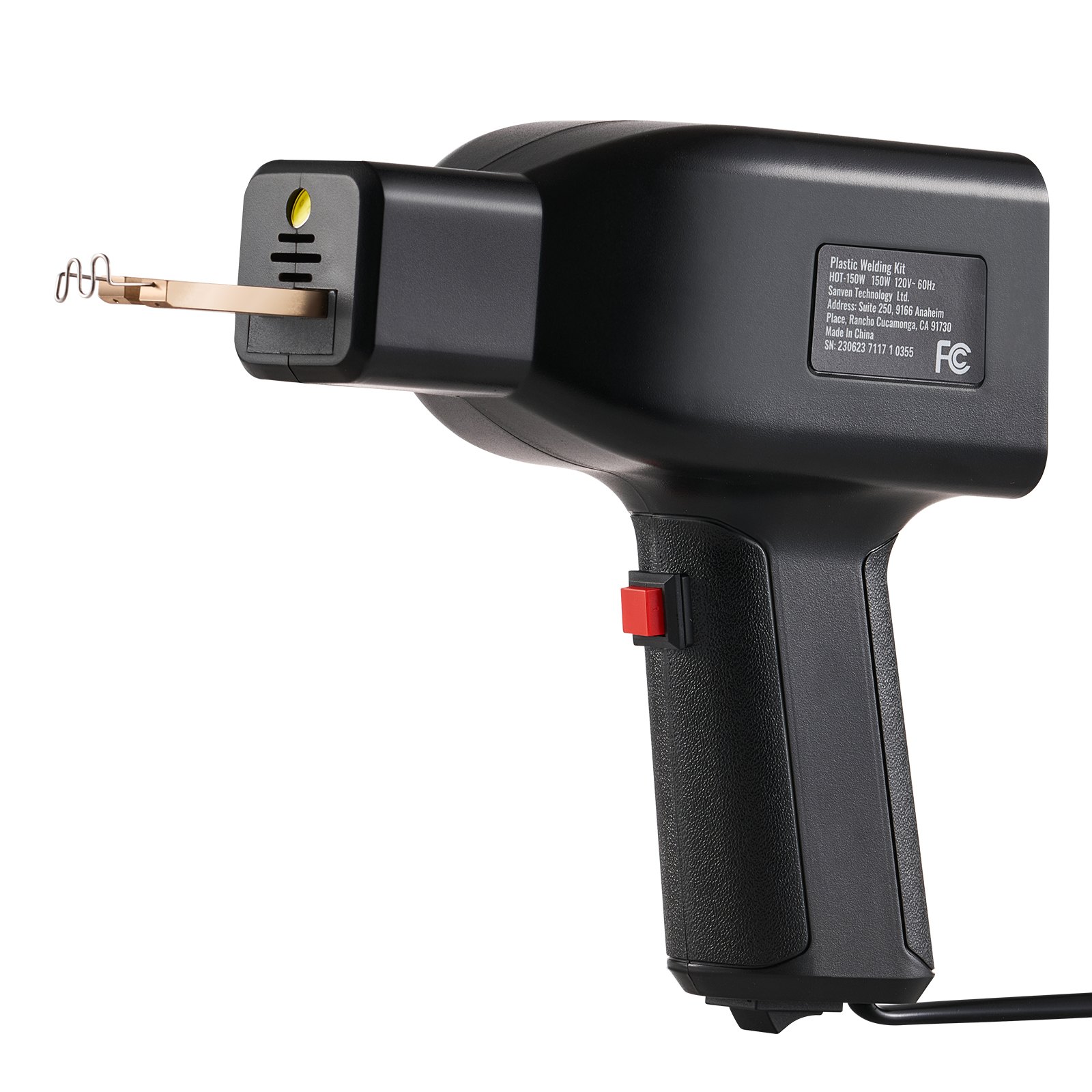 VEVOR Kit de soldadura de plástico, pistola de soldadura de plástico con grapadora caliente de doble potencia de 70/150 W, kit de reparación de parachoques de coche de plástico con 600 piezas de 6 tipos de grapas, 56 varillas de soldadura, alicates para kayak/juguetes/reparación de grietas de plástico