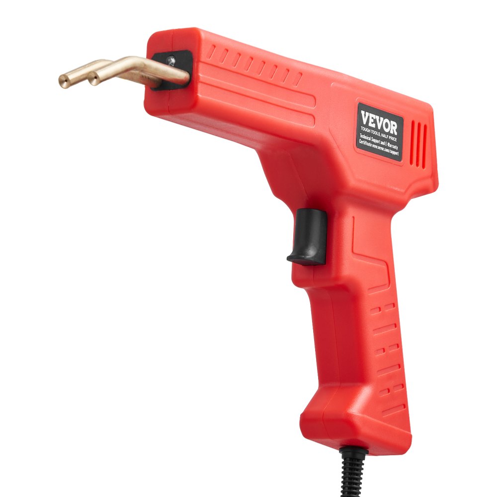 Soldador de plástico VEVOR, pistola de soldadura de plástico de 100 W con 800 grapas calientes, kit profesional de reparación de parachoques de coche con luz LED para kayak, juguetes y reparación de grietas de plástico.