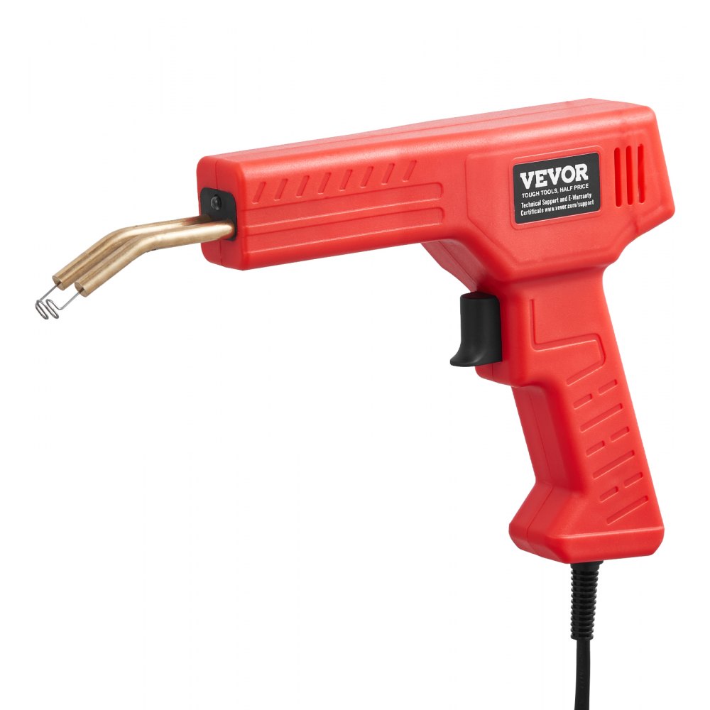 Soldador de plástico VEVOR, pistola de soldadura de plástico de 100 W con 800 grapas calientes, kit profesional de reparación de parachoques de coche con luz LED para kayak, juguetes y reparación de grietas de plástico.