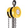 Polipasto de cadena manual VEVOR, amarillo, de 1 tonelada, con gancho y cadenas negras