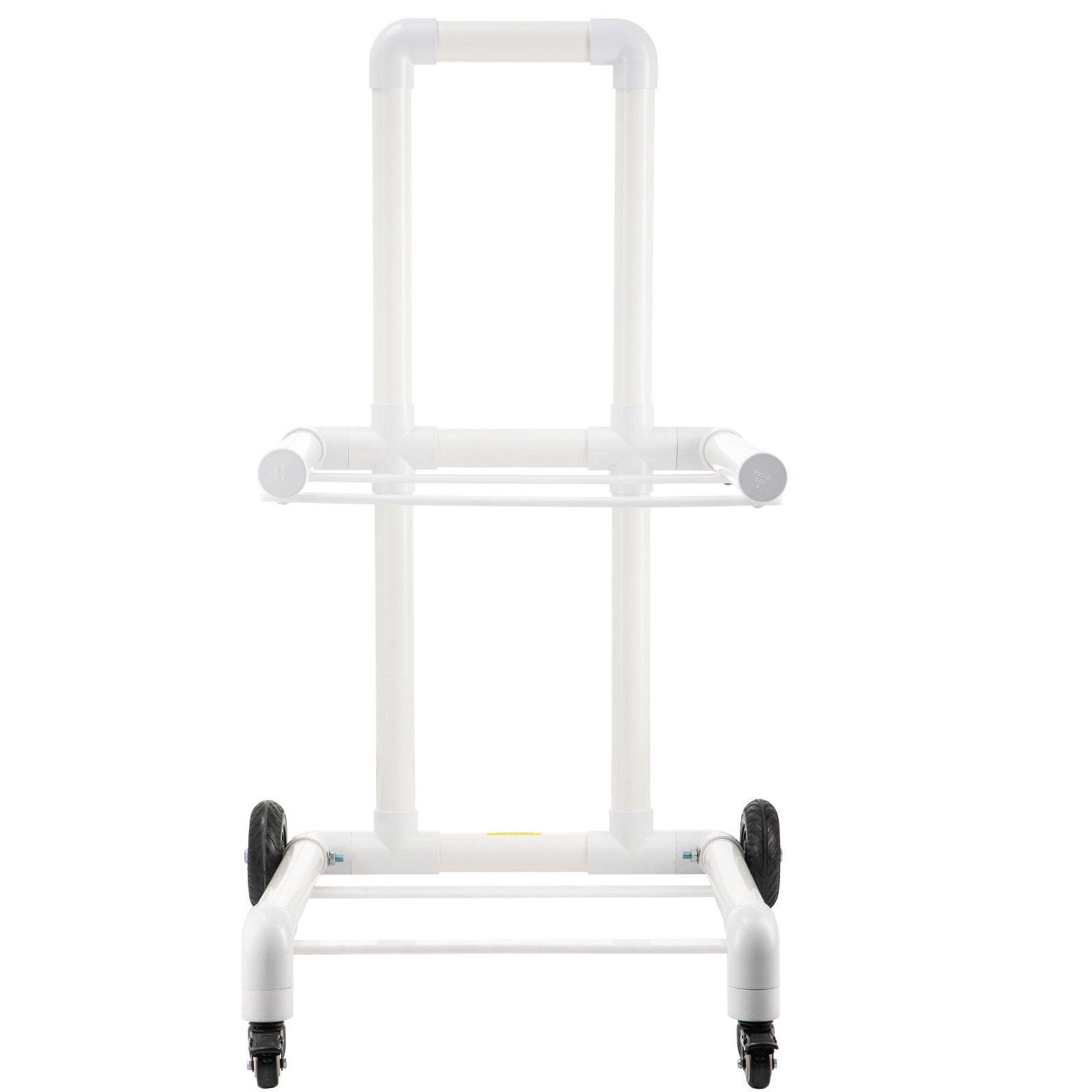 VEVOR Carrito de Reciclaje de PVC y Plástico Resistente con 4 Ruedas, Estructura de Fácil Montaje que no Requiere Herramientas, Soporte para Basura Resistente a la Intemperie para y Carrito, Blanco