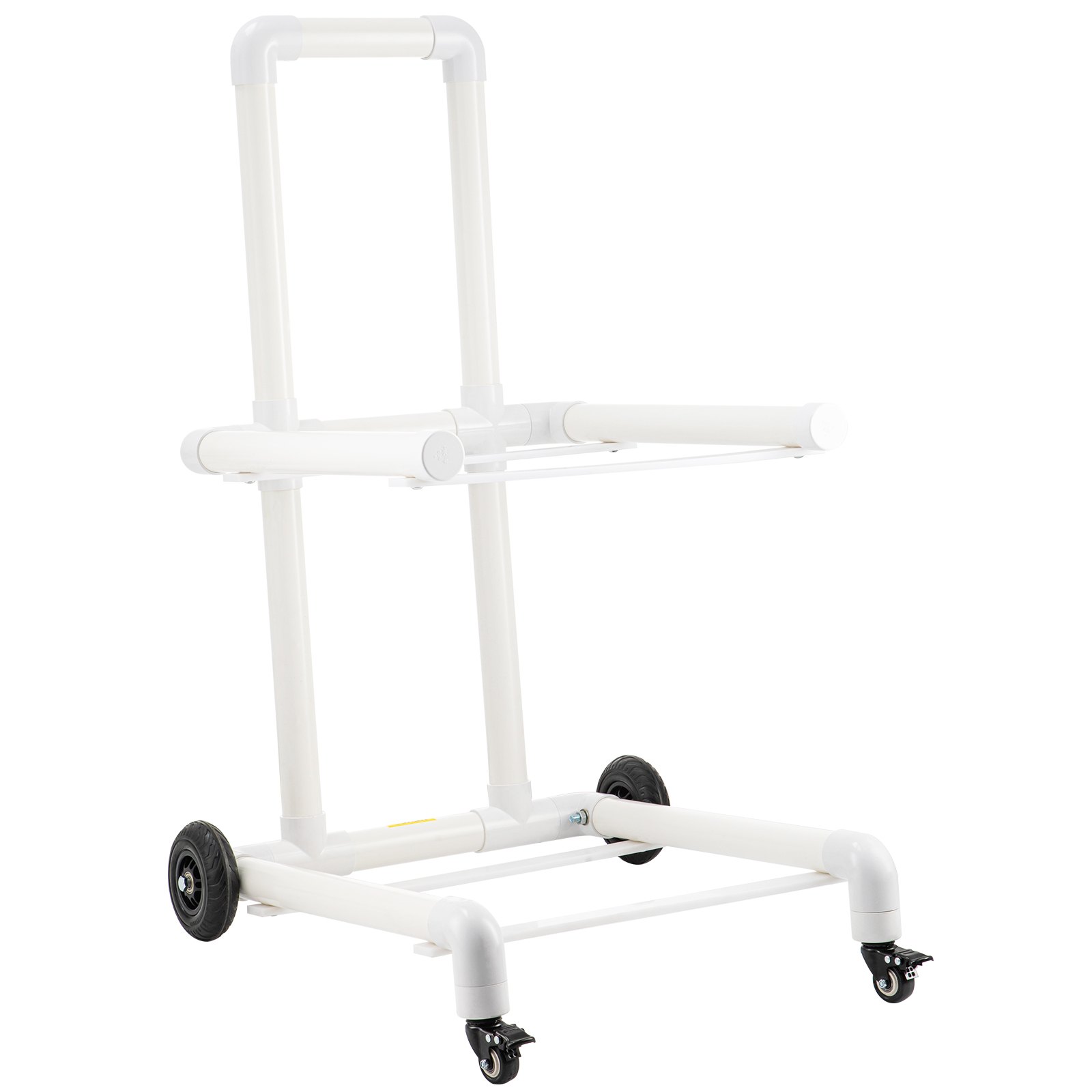 VEVOR Carrito de Reciclaje de PVC y Plástico Resistente con 4 Ruedas, Estructura de Fácil Montaje que no Requiere Herramientas, Soporte para Basura Resistente a la Intemperie para y Carrito, Blanco