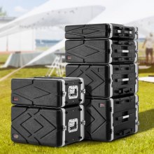 Gabinete para servidor VEVOR 2U con estructura en rack de 19 pulgadas de profundidad y asa de construcción ABS