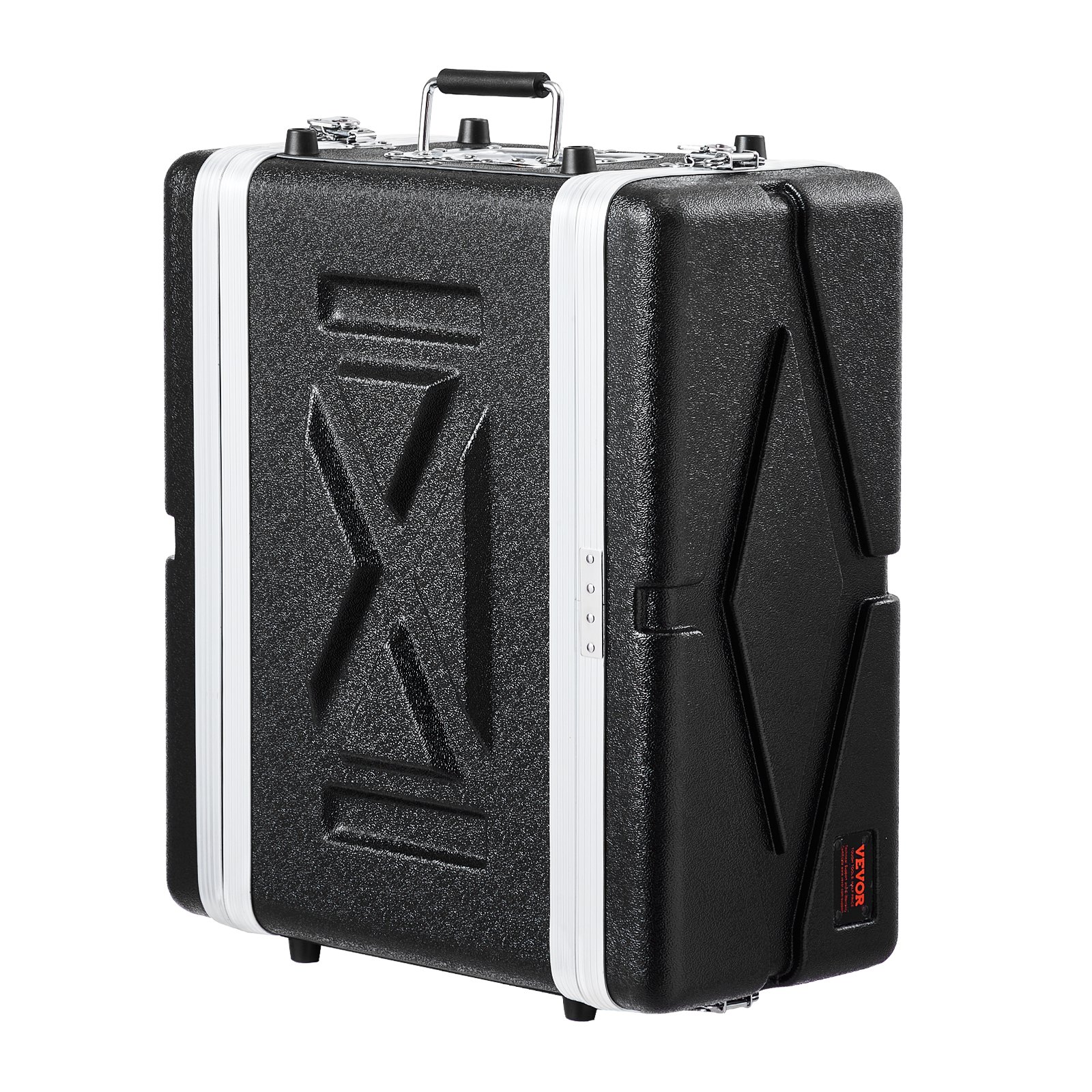Caja de rack VEVOR 4U, profundidad estándar de 14 pulgadas, gabinete para servidor con asa de ABS, cierres de mariposa resistentes y paneles frontal y posterior desmontables, para amplificadores, mezcladores y receptores de micrófono.