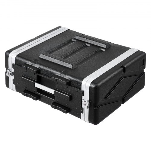 Caja de rack VEVOR 4U, profundidad estándar de 19 pulgadas, gabinete para servidor con asa de ABS, cierres de mariposa resistentes y paneles frontal y posterior desmontables, para amplificadores, mezcladores y receptores de micrófono.