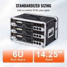 Gabinete para rack de servidor VEVOR 6U de 14 pulgadas de profundidad con manija de construcción ABS