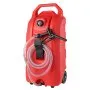 VEVOR Bidón de Gas con Ruedas 16 Gal 60 L Tanque de Combustible Portátil con Bomba Manual, Transferencia de Combustible para Gasolina, Diesel, Aceite, Máquina, Cortacésped, Coche, Tractor, Barco, Moto