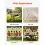 Banco plegable de plástico VEVOR, portátil de 1,8 m para interior/exterior, picnic, fiesta, patio, camping, comedor, asiento plegable de HDPE liso para jardín, fútbol, actividades multiusos, paquete de 2, blanco