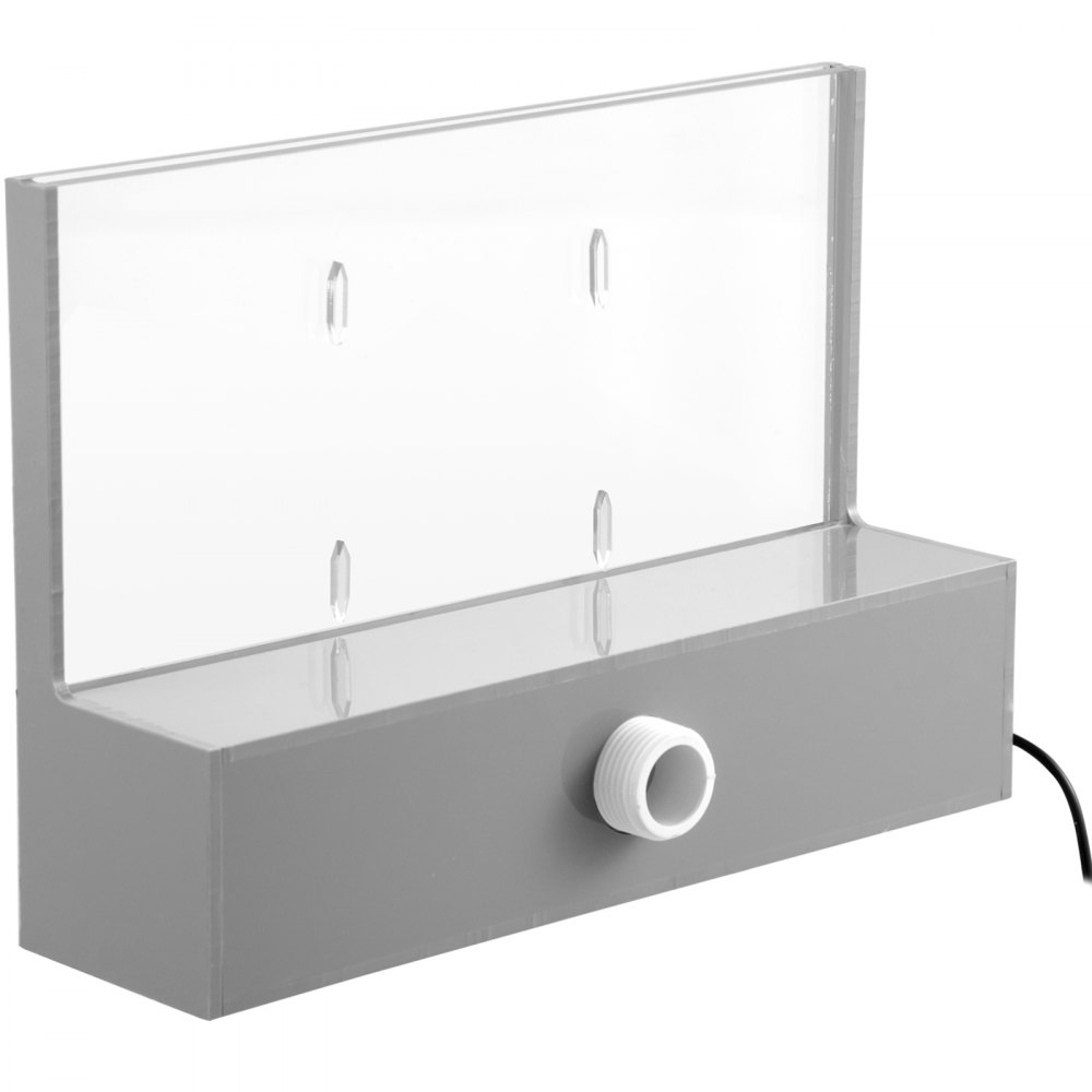 VEVOR Fuente de piscina Spillway 11.8x3.2x8.1 pulgadas, fuente Spilway tira azul de luz LED, fuente de cascada de piscina acrílico sólido, cascada de piscina para estanque de jardín, piscina, cuadrados