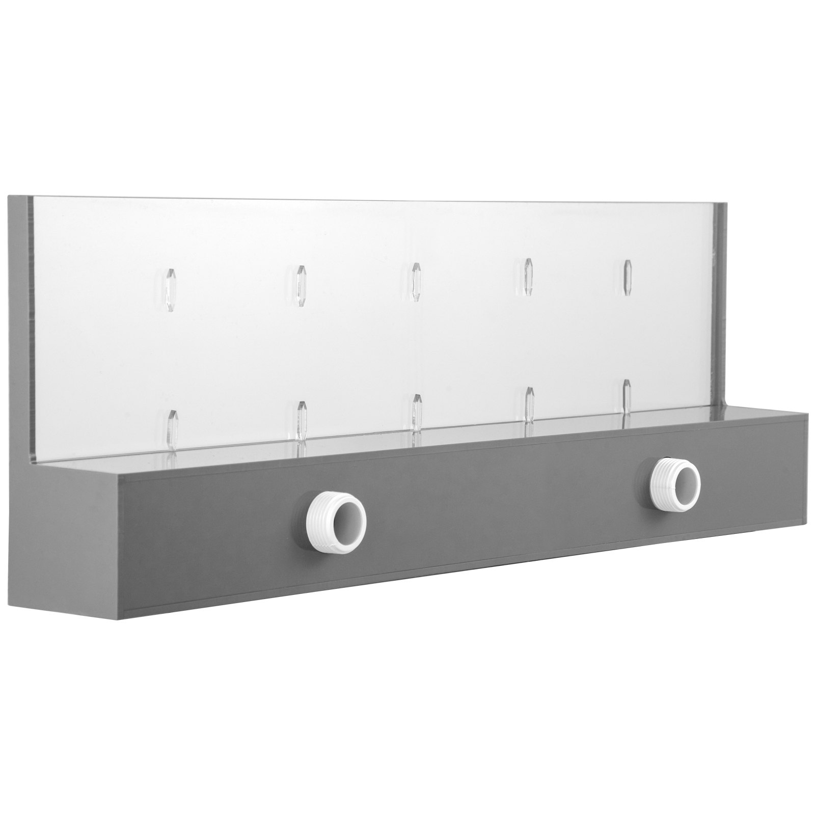 VEVOR Aliviadero de Fuente de Piscina en Cascada 23,6 x  3,2  x 8,1 pulgadas 17 Colores LED, Fuente de Cascada de Piscina Acrílico Sólido, Cascada de Piscina para Estanque de Jardín Control Remoto