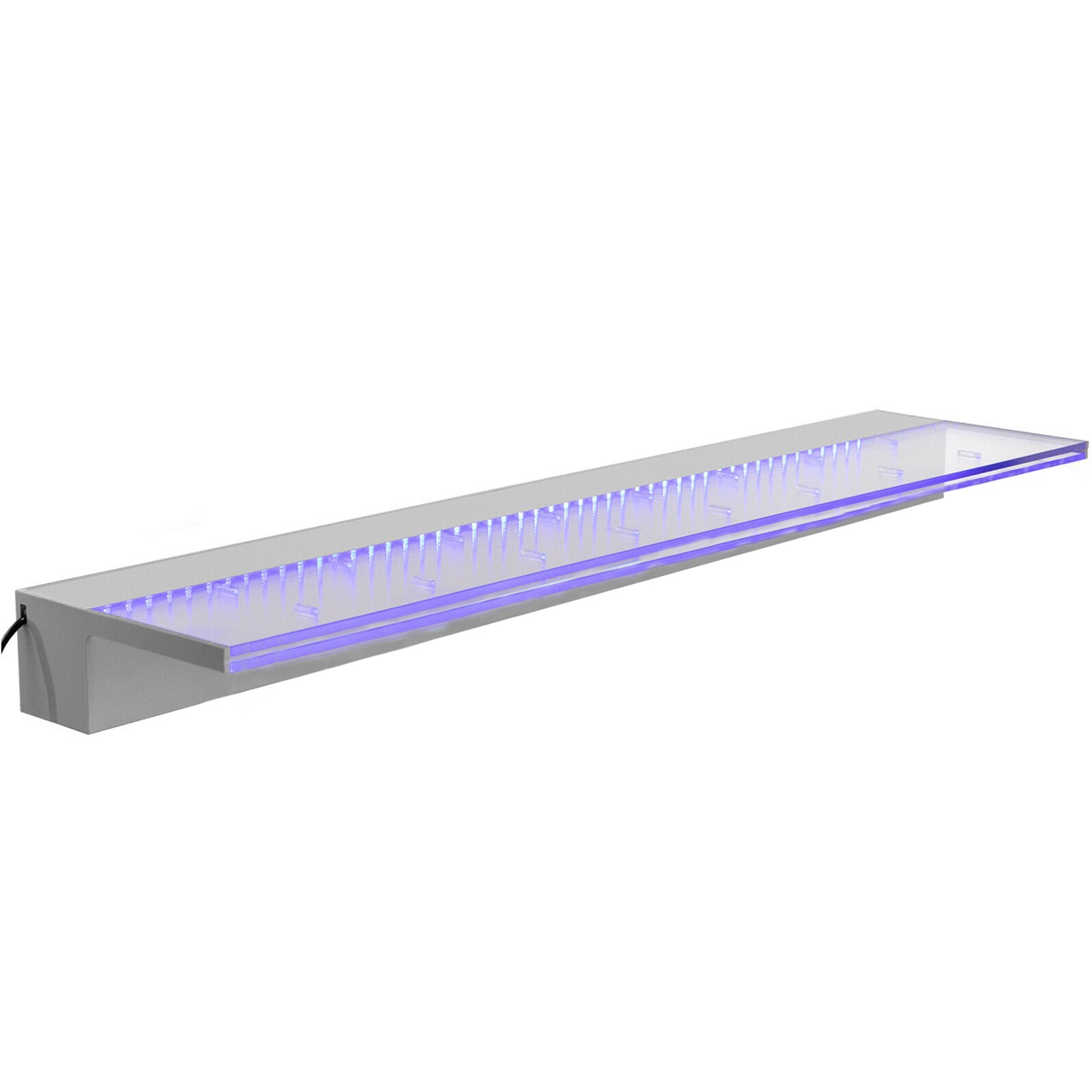 VEVOR Aliviadero de Fuente de Piscina en Cascada 23,6 x  3,2  x 8,1 pulgadas 17 Colores LED, Fuente de Cascada de Piscina Acrílico Sólido, Cascada de Piscina para Estanque de Jardín Control Remoto