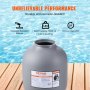 Filtro de arena VEVOR, 19 pulgadas, tasa de flujo de hasta 45 GPM, sistema de filtro de arena para piscinas sobre el suelo con válvula multipuerto de 7 vías, filtro, retrolavado, enjuague, recirculación, residuos, invierno, funciones cerradas