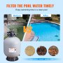 VEVOR Filtro de arena, 24 pulgadas, caudal de hasta 65 GPM, sistema de filtro de arena para piscina sobre el suelo con válvula multipuerto de 7 vías, filtro, retrolavado, enjuague, recirculación, resi