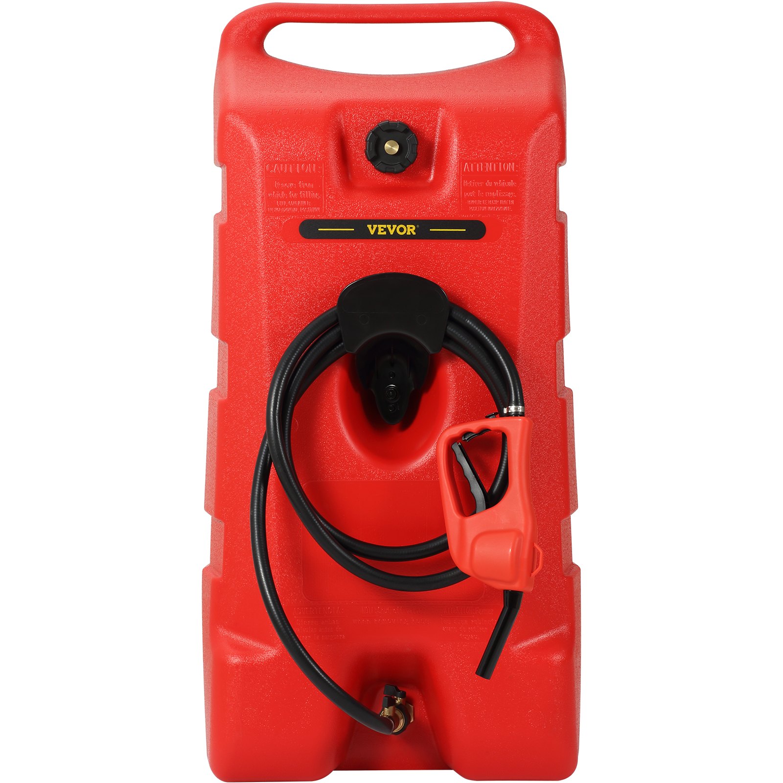 VEVOR Caddy de combustible de 14 galones, tanque de almacenamiento de gas sobre ruedas, con bomba de sifón y manguera de 9.8 pies de largo, tanque de combustible diésel de gasolina para automóviles, cortadoras de césped, vehículos todo terreno, barcos, más, rojo