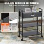 VEVOR Carrito de Salón de Belleza, 3 Niveles de Estantes con Cajón con Cerradura, Carro de Almacenamiento de MDF con 4 Ruedas, 2 con Cerradura para Peluquería, Salón de tatuaje, SPA, Salón de Belleza