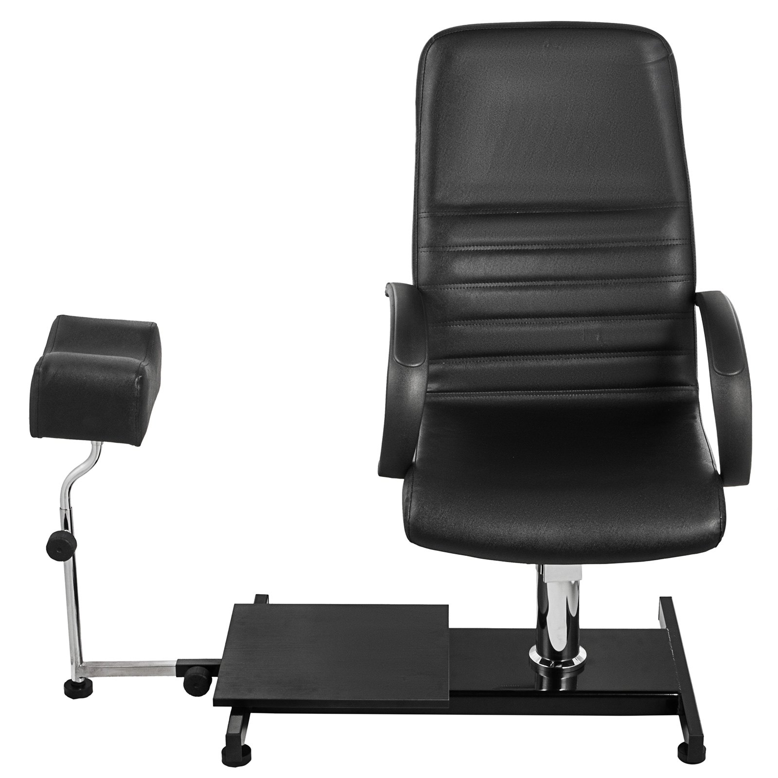 VEVOR Unidad de Pedicura Tipo Spa Ajustable con Elevación Hidráulica y Baño de Pies con Masaje de Burbujas de Fácil Limpieza, Ajuste de Altura del Asiento de 15 cm, Capacidad de Carga de 150 kg, Negro