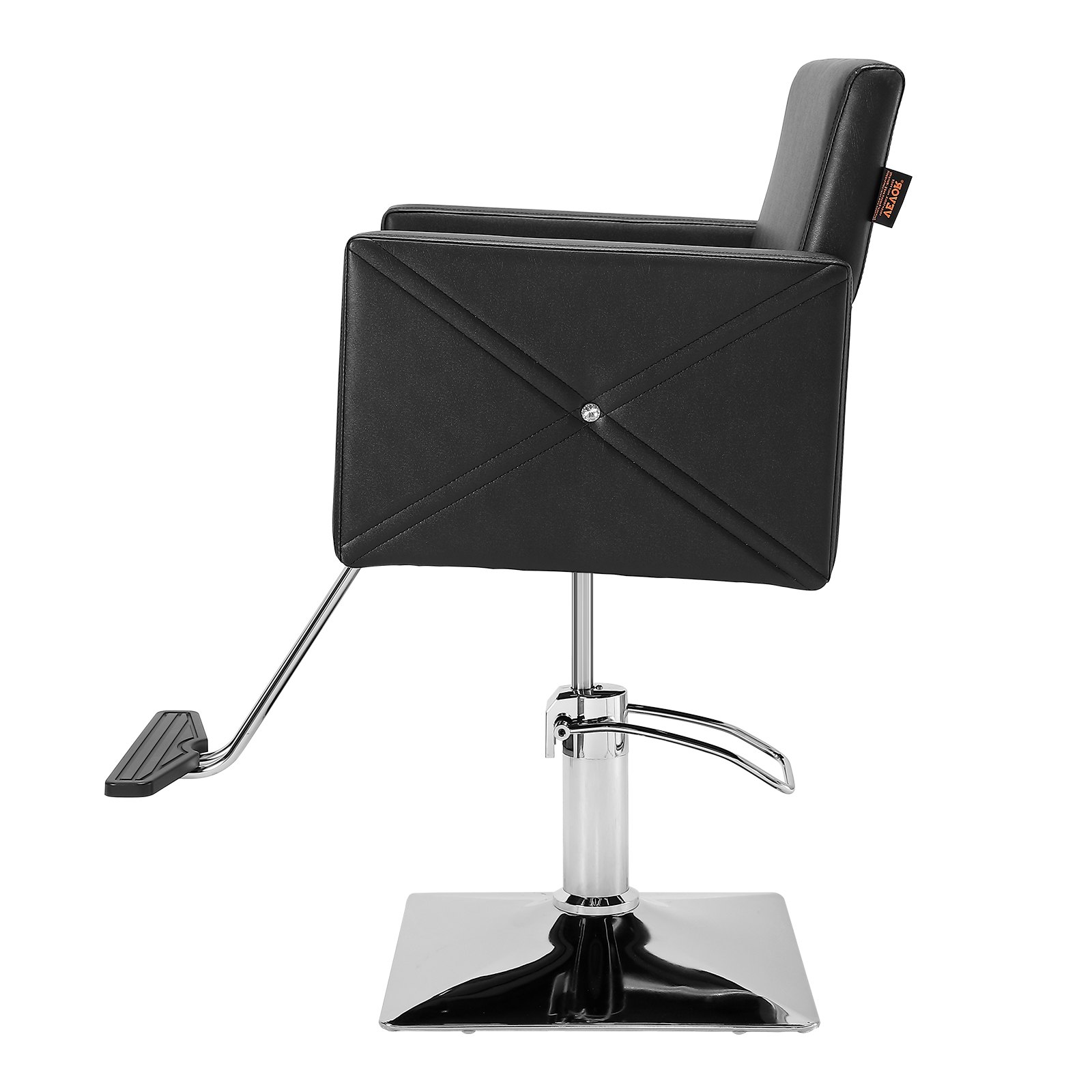 Silla de peluquería VEVOR, silla de barbero para estilistas, con bomba hidráulica de alta resistencia, giratoria 360° y reposapiés para spa, champú, carga máxima 150 kg, color negro