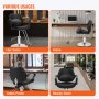 Silla de salón VEVOR, silla de barbero para estilistas, silla de peluquería con bomba hidráulica de alta resistencia, silla giratoria de 360° con reposapiés para champú, spa de belleza, peso máximo de 150 kg, color negro