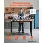 Banco de trabajo ajustable VEVOR, capacidad de 900 kg, 122 x 50 cm, resistente, con ajuste de altura de 72 a 97 cm, banco de trabajo para garaje con tomas de corriente, apto para oficina, garaje y taller.