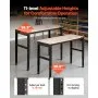 Banco de trabajo ajustable VEVOR, capacidad de 900 kg, 122 x 50 cm, resistente, con ajuste de altura de 72 a 97 cm, banco de trabajo para garaje con tomas de corriente, apto para oficina, garaje y taller.
