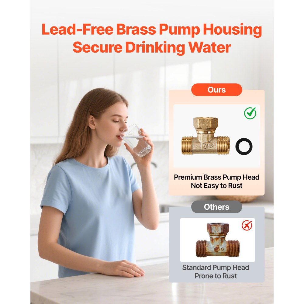 Kit de bomba de recirculación de agua caliente instantánea inteligente digital VEVOR con termostato integrado, temporizador y pantalla digital. Sistema de bomba de recirculación bajo fregadero para calentadores de agua domésticos.