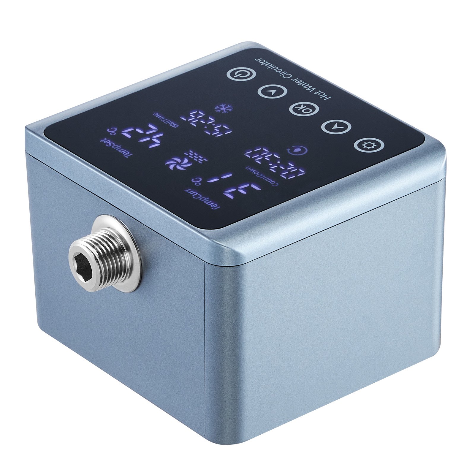 Kit de bomba de recirculación de agua caliente instantánea inteligente digital VEVOR con termostato integrado, temporizador y pantalla digital. Sistema de bomba de recirculación bajo fregadero para calentadores de agua domésticos.