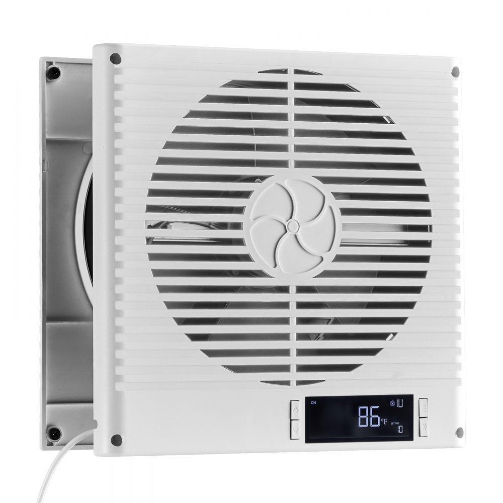 Ventilador de pared VEVOR de 7.5 pulgadas, 2 en 1, 305 CFM, con control remoto y flujo de aire bidireccional, 10 velocidades de ventilación, silencioso, para cocina, sala de estar, lavandería y taller.