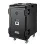 Transportador de bandejas de alimentos isotérmicos VEVOR, caja térmica de 127 cuartos para catering, transportador de cajas de alimentos de LLDPE con hebillas dobles, calentador de alimentos de carga frontal con asas, cargador trasero con ruedas para restaurantes, comedores, etc.