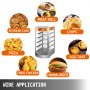 VEVOR - Calentador de alimentos comercial de 110 V y 14,2 pulgadas, calentador de pizza eléctrico de 5 niveles y 800 W, pantalla de 86 a 185 °F, vitrina de pastelería con puerta de vidrio templado, gabinete con calefacción para restaurante, con 1 bandeja y 1 pinza para pan