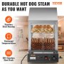 VEVOR Máquina para Perritos Calientes, 36 L, Vaporera para Perritos Calientes de 2 Niveles para 200 Perritos Calientes y 42 Bollos, Cocina Eléctrica para Calentar Bollos de 1200W con Perilla Giratoria