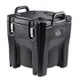 Transportador de alimentos isotérmico VEVOR, capacidad de 32 cuartos, caja térmica apilable para catering con barril de acero inoxidable, calentador de alimentos de carga superior de LLDPE con asas integradas, hebillas y base fija, para comedores de restaurantes, B