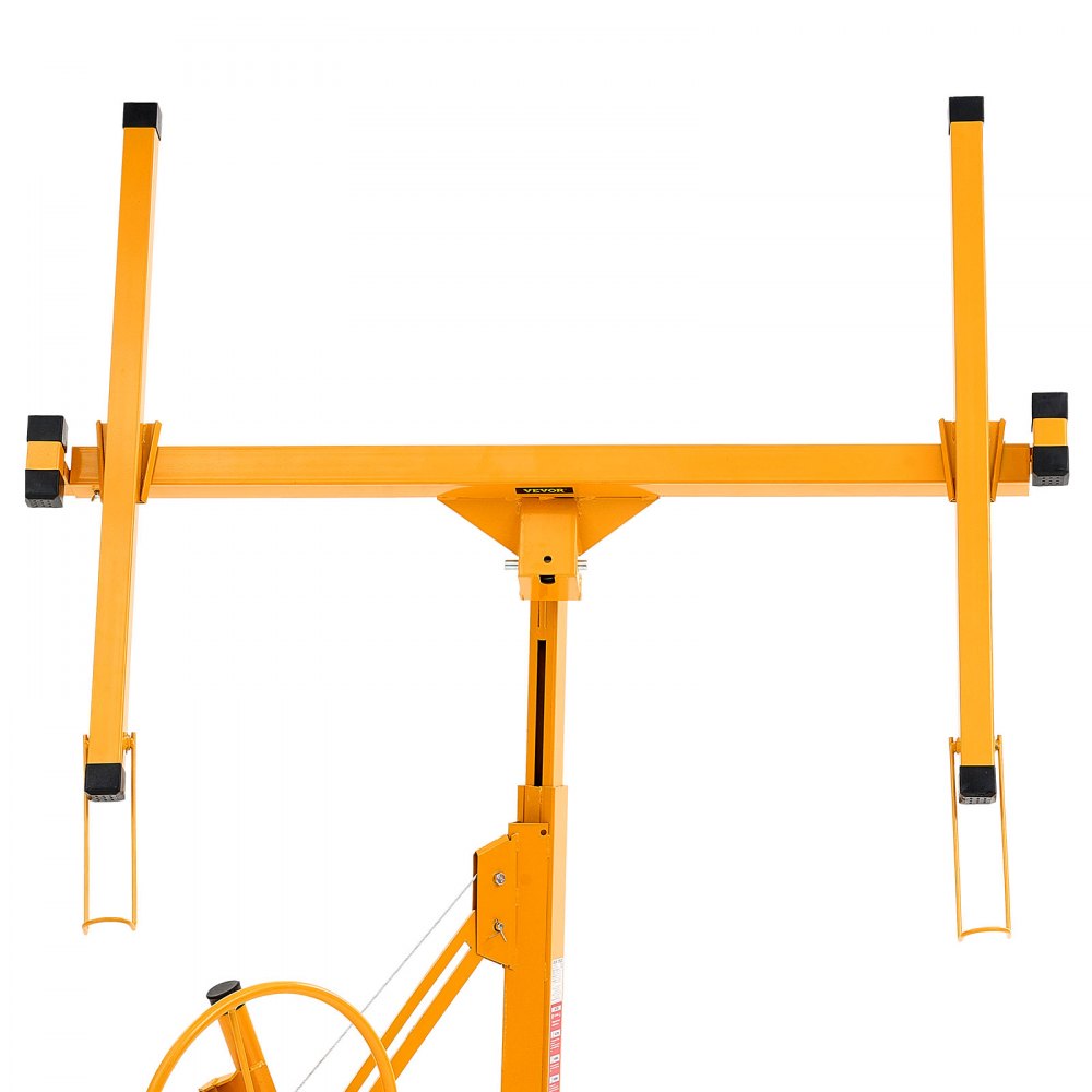 Elevador de paneles de yeso VEVOR de 11 pies, elevador de paneles de yeso de alta resistencia de 150 libras con brazo telescópico ajustable, ruedas bloqueables, herramientas de elevación de paneles de yeso, ideal para instalación en techos y paredes (amarillo)