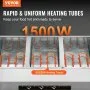 VEVOR Calentador de alimentos comercial de 3 sartenes, mesa de vapor eléctrica de 3 x 20,6 cuartos, calentador de alimentos profesional para catering buffet de 1500 W con 4 ruedas (2 con cerradura), servidor de acero inoxidable de grado alimenticio para restaurante de fiesta