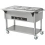 VEVOR 3-Pan Commercial Food Warmer, 3 x 20.6QT Electric Warm Table, 1500W Professional Buffet Catering Food Warmer with 4 Wheels (2 Lockable), Food Grade Stainless Steel Server for Party Restaurant